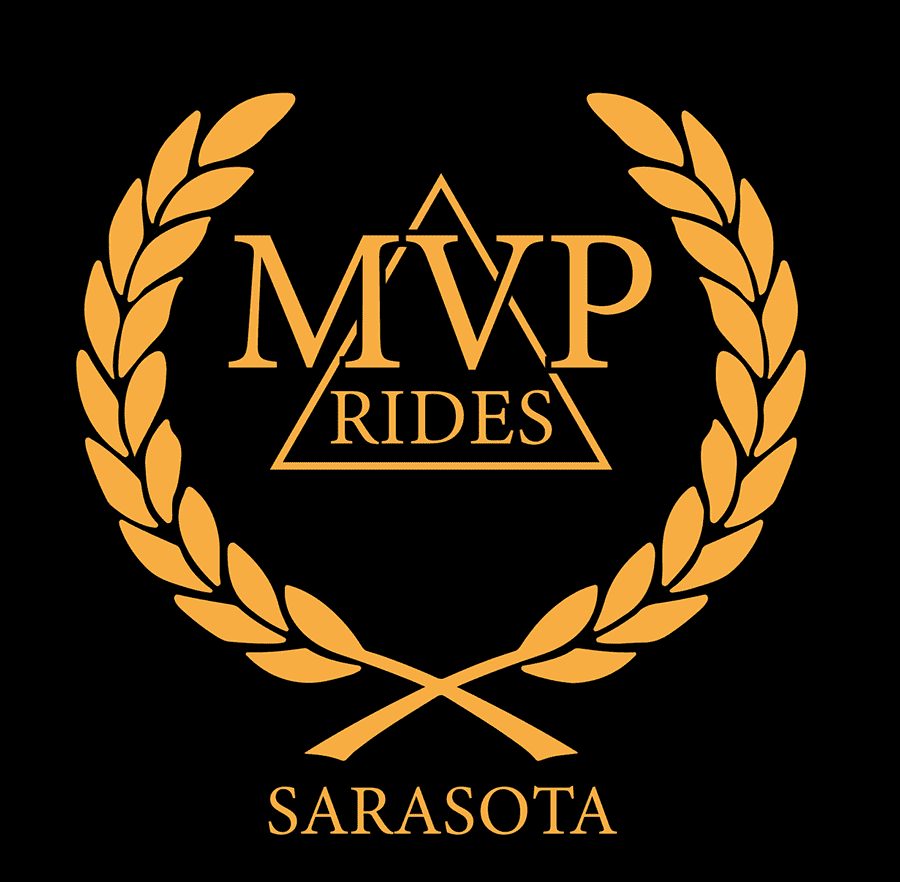 A gold wreath with the words mvp rides in front of it.